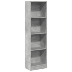 vidaXL Bookcase Concrete Grey 40x24x143 cm Engineered Wood 2