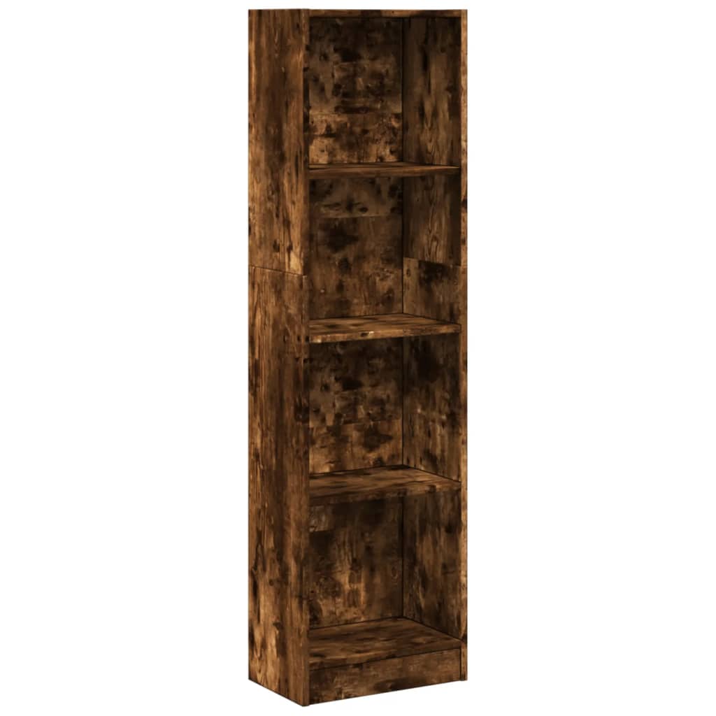 vidaXL Bookcase Smoked Oak 40x24x143 cm Engineered Wood 2