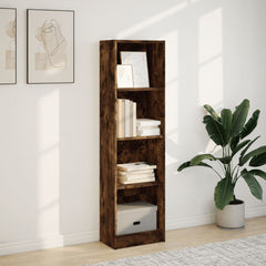 vidaXL Bookcase Smoked Oak 40x24x143 cm Engineered Wood 3