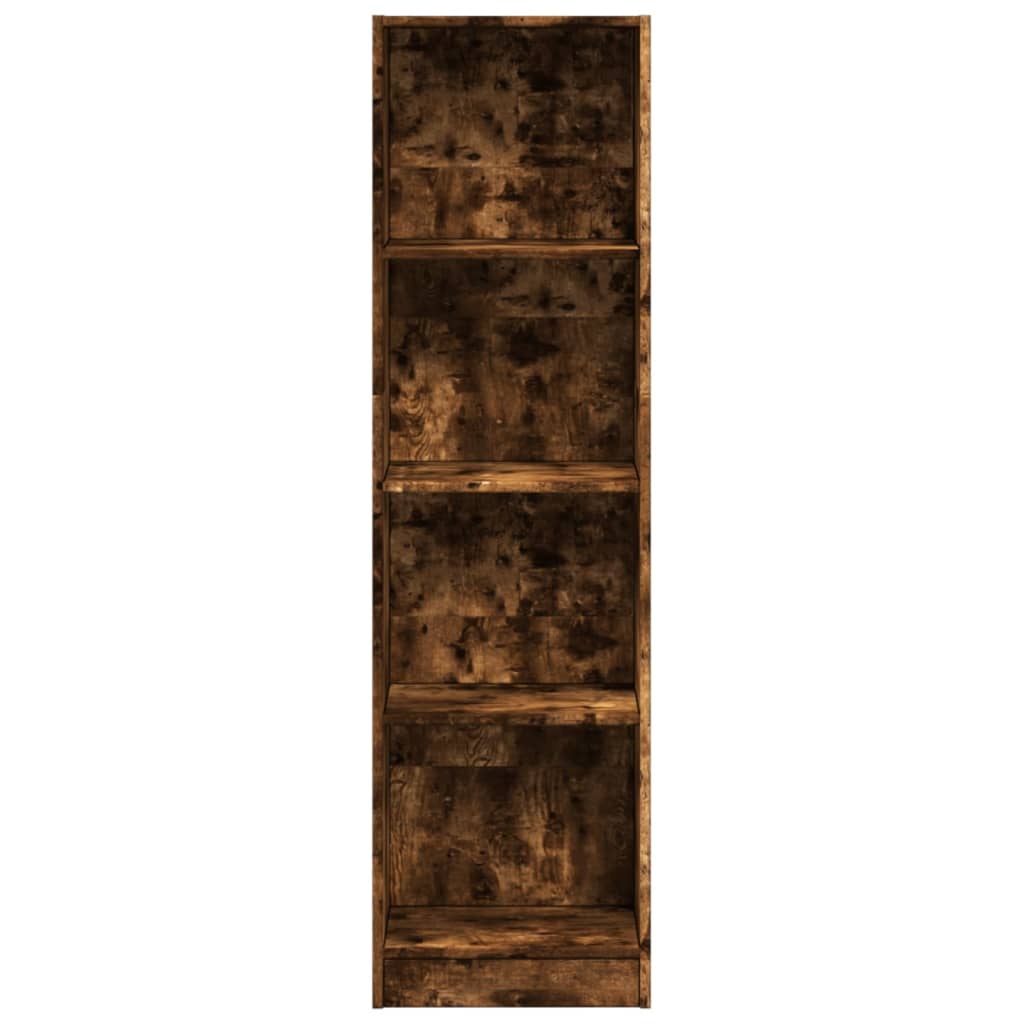vidaXL Bookcase Smoked Oak 40x24x143 cm Engineered Wood 4
