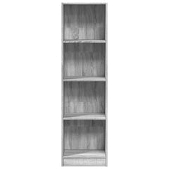 vidaXL Bookcase Grey Sonoma 40x24x143 cm Engineered Wood 4