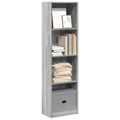 vidaXL Bookcase Grey Sonoma 40x24x143 cm Engineered Wood 1