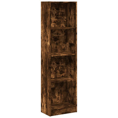vidaXL Bookcase Smoked Oak 40x24x176 cm Engineered Wood 2