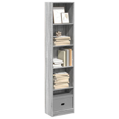 vidaXL Bookcase Grey Sonoma 40x24x176 cm Engineered Wood 1
