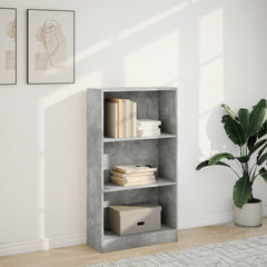 vidaXL Bookcase Concrete Grey 60x24x109 cm Engineered Wood 3