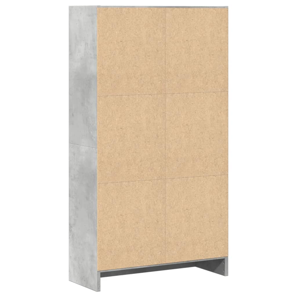 vidaXL Bookcase Concrete Grey 60x24x109 cm Engineered Wood 5