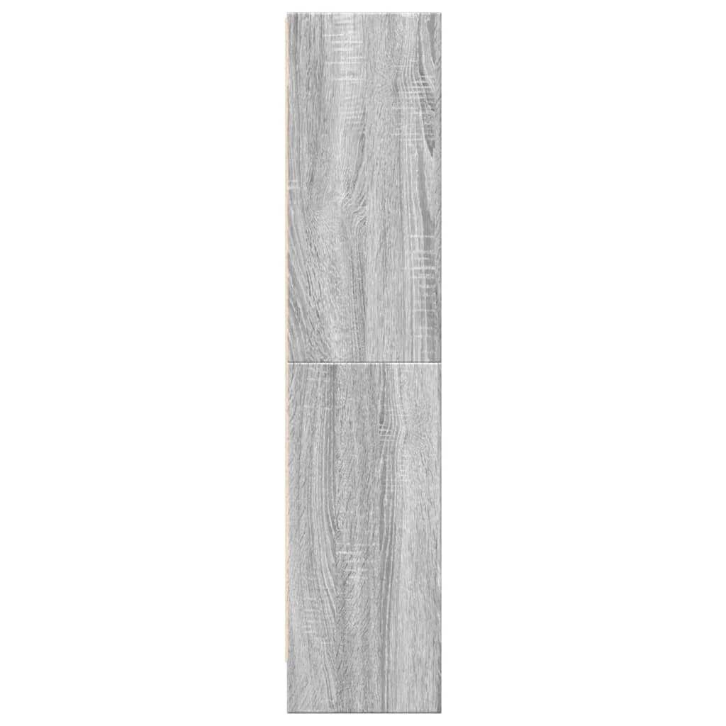 vidaXL Bookcase Grey Sonoma 60x24x109 cm Engineered Wood 6