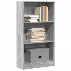 vidaXL Bookcase Grey Sonoma 60x24x109 cm Engineered Wood 1
