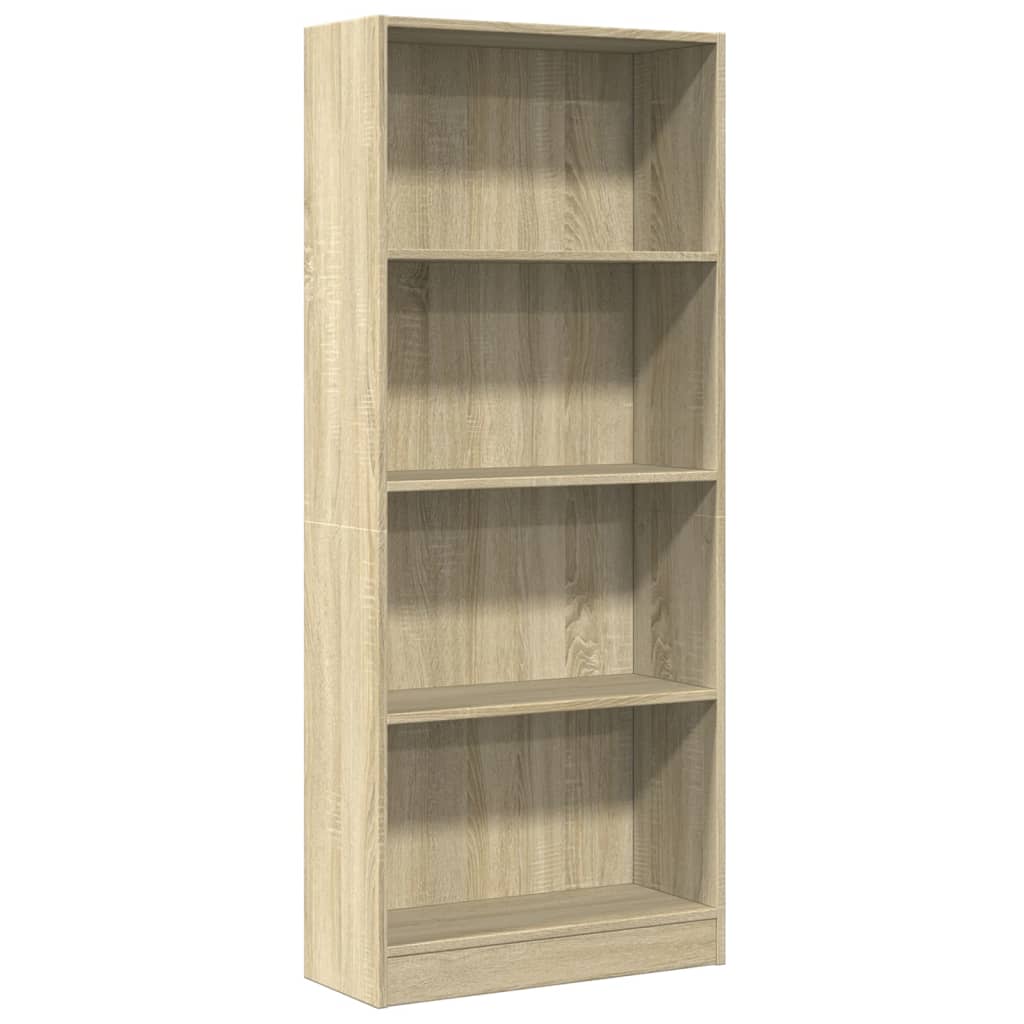 Bookcase 60x24x143 cm Engineered Wood Sonoma oak