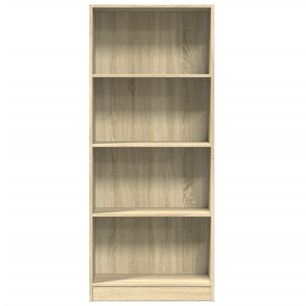 Bookcase 60x24x143 cm Engineered Wood Sonoma oak