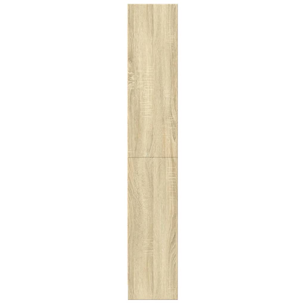 vidaXL Bookcase Sonoma Oak 60x24x143 cm Engineered Wood 6