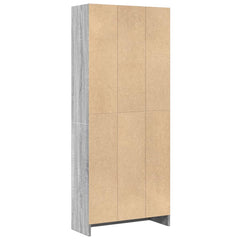 vidaXL Bookcase Grey Sonoma 60x24x143 cm Engineered Wood 5