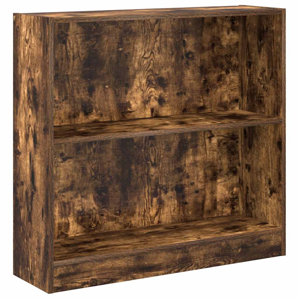 vidaXL Bookcase Smoked Oak 80x24x76 cm Engineered Wood 2