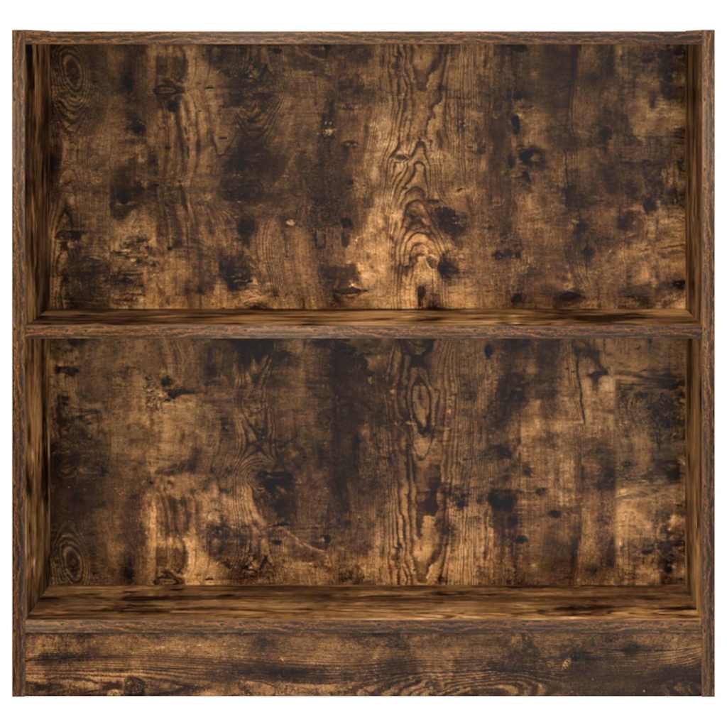 vidaXL Bookcase Smoked Oak 80x24x76 cm Engineered Wood 4