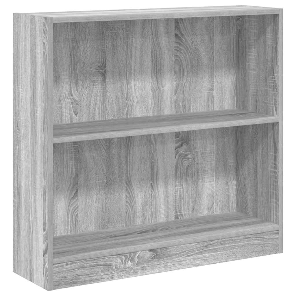 vidaXL Bookcase Grey Sonoma 80x24x76 cm Engineered Wood 2