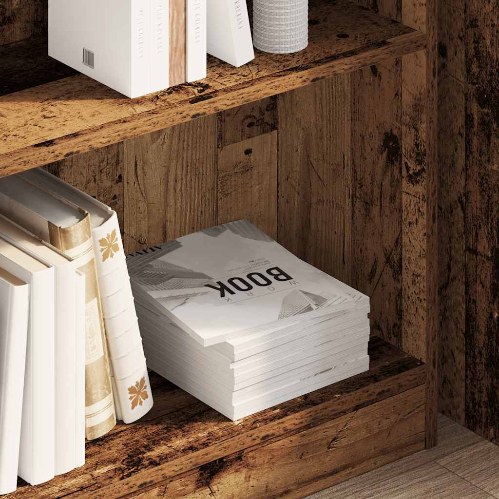 vidaXL Bookcase Old Wood 80x24x76 cm Engineered Wood 3
