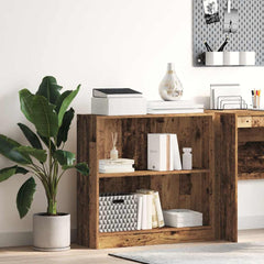 vidaXL Bookcase Old Wood 80x24x76 cm Engineered Wood 1
