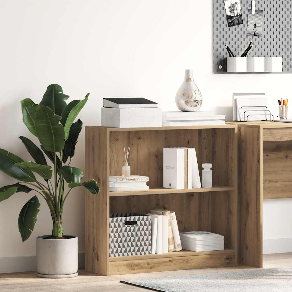 vidaXL Bookcase Artisian Oak 80x24x76 cm Engineered Wood 1
