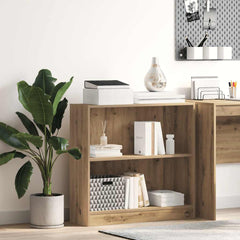 vidaXL Bookcase Artisian Oak 80x24x76 cm Engineered Wood 1