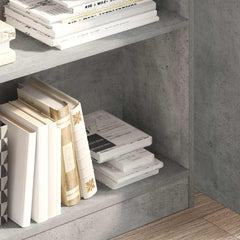 vidaXL Bookcase Concrete Grey 80x24x109 cm Engineered Wood 3