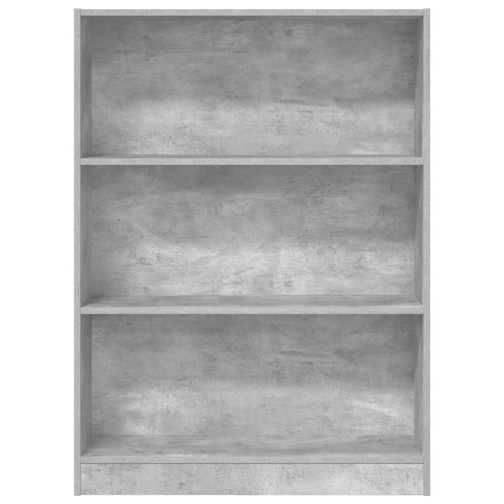 vidaXL Bookcase Concrete Grey 80x24x109 cm Engineered Wood 4