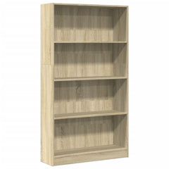 vidaXL Bookcase Sonoma Oak 80x24x143 cm Engineered Wood 2