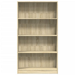 vidaXL Bookcase Sonoma Oak 80x24x143 cm Engineered Wood 4