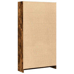 vidaXL Bookcase Smoked Oak 80x24x143 cm Engineered Wood 5