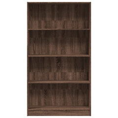 vidaXL Bookcase Brown Oak 80x24x143 cm Engineered Wood 4