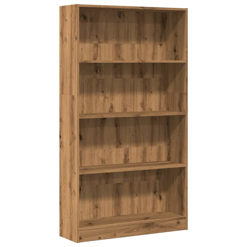 Bookcase 80x24x143 cm Engineered Wood Height 143 cm Width 80 cm Artisan oak