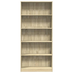 vidaXL Bookcase Sonoma Oak 80x24x176 cm Engineered Wood 4