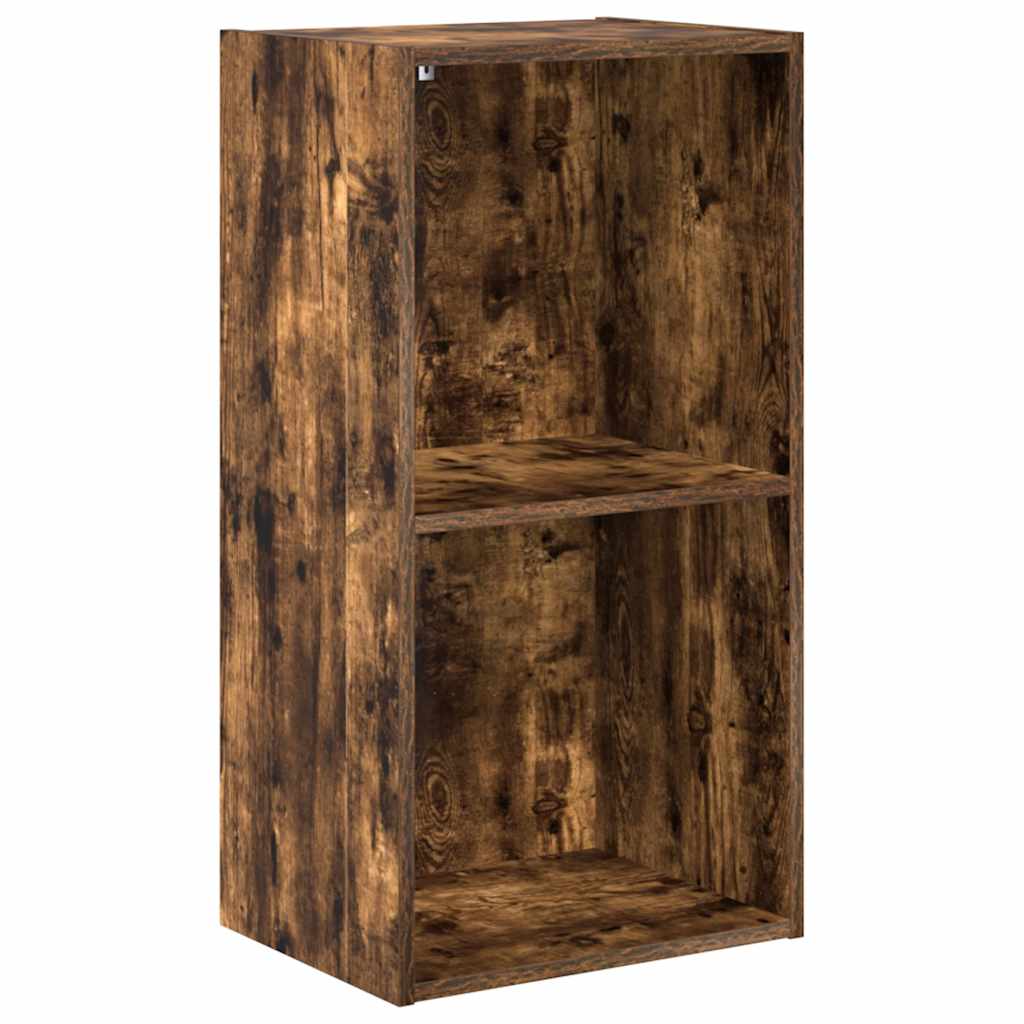 vidaXL Bookcase Smoked Oak 40x30x77 cm Engineered Wood 2