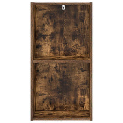 vidaXL Bookcase Smoked Oak 40x30x77 cm Engineered Wood 4