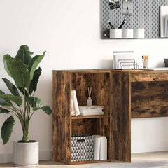 vidaXL Bookcase Smoked Oak 40x30x77 cm Engineered Wood 1