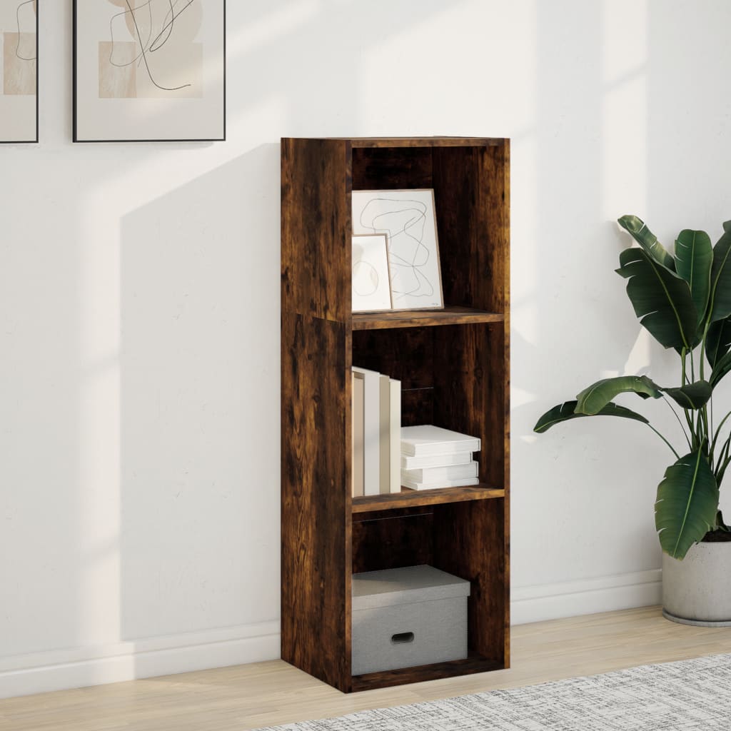 vidaXL Bookcase Smoked Oak 40x30x114 cm Engineered Wood 3