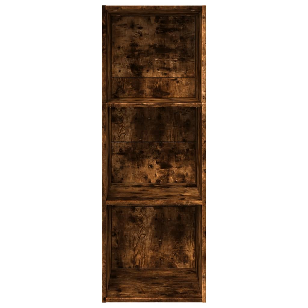 vidaXL Bookcase Smoked Oak 40x30x114 cm Engineered Wood 4