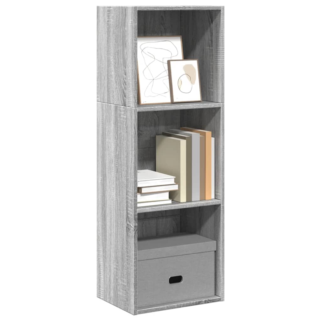 vidaXL Bookcase Grey Sonoma 40x30x114 cm Engineered Wood 1