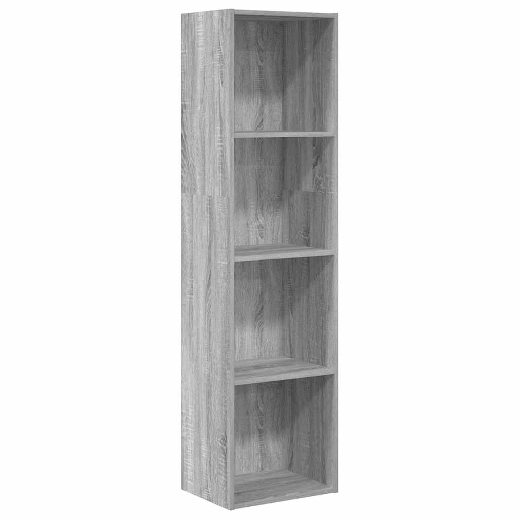 Bookcase 40x30x152 cm Engineered Wood Height 152 cm Width 40 cm Grey sonoma