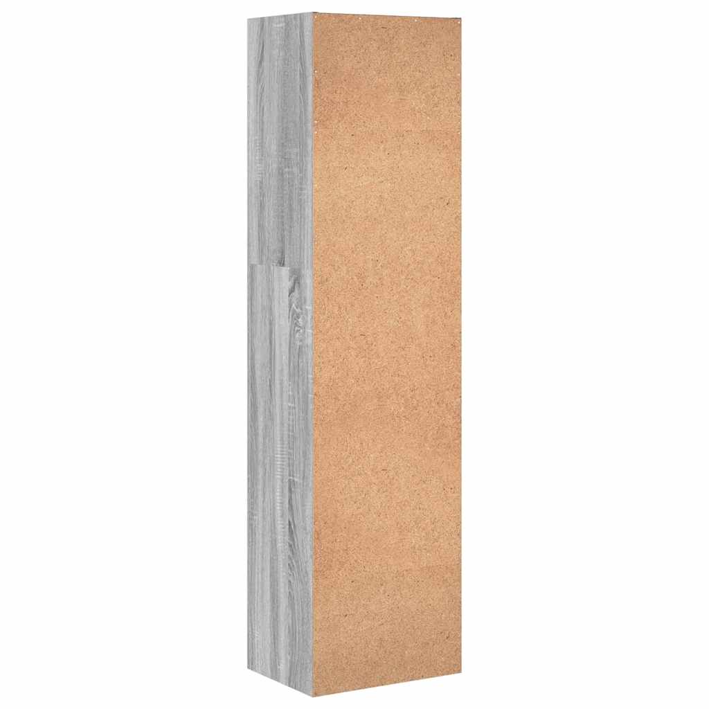 vidaXL Bookcase Grey Sonoma 40x30x152 cm Engineered Wood 5