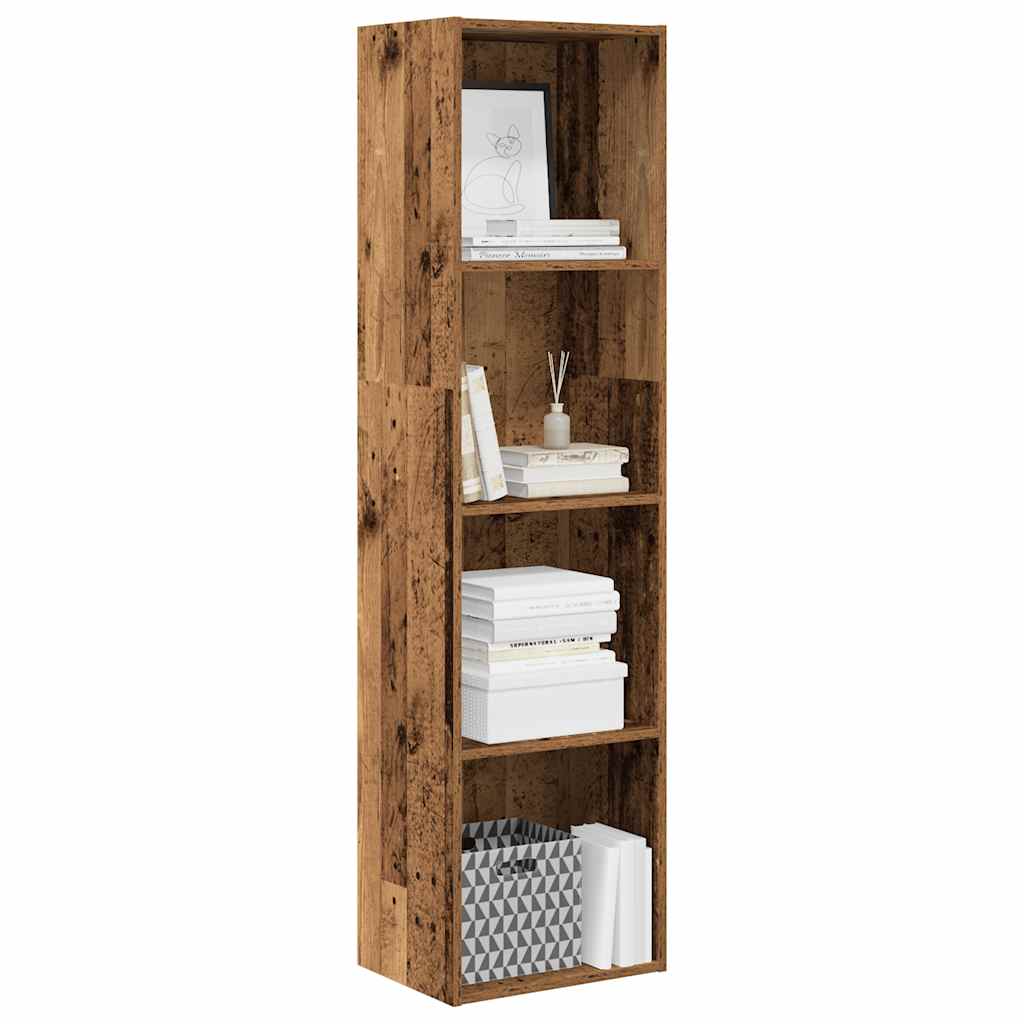 Bookcase 40x30x152 cm Engineered Wood Height 152 cm Width 40 cm Old wood