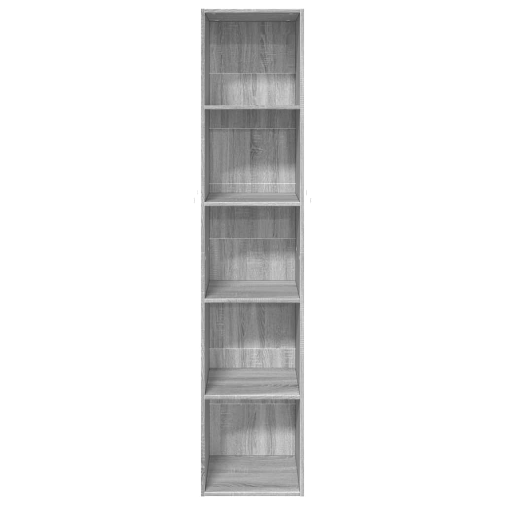 Bookcase 40x30x189 cm Engineered Wood Grey sonoma