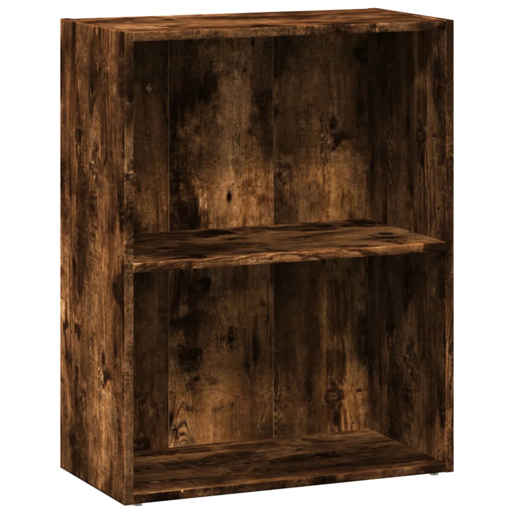 vidaXL Bookcase Smoked Oak 60x30x77 cm Engineered Wood 2