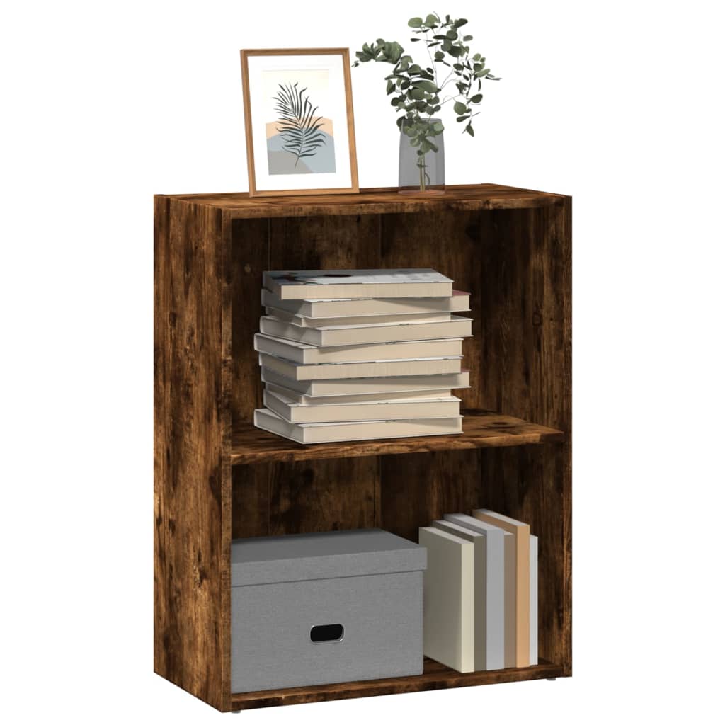 vidaXL Bookcase Smoked Oak 60x30x77 cm Engineered Wood 1