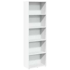 Bookcase 60x30x189 cm Engineered Wood White