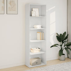 Bookcase 60x30x189 cm Engineered Wood White