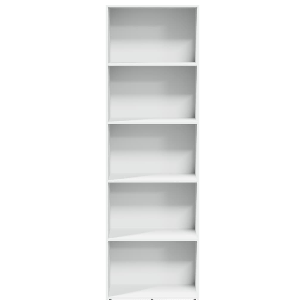 Bookcase 60x30x189 cm Engineered Wood White