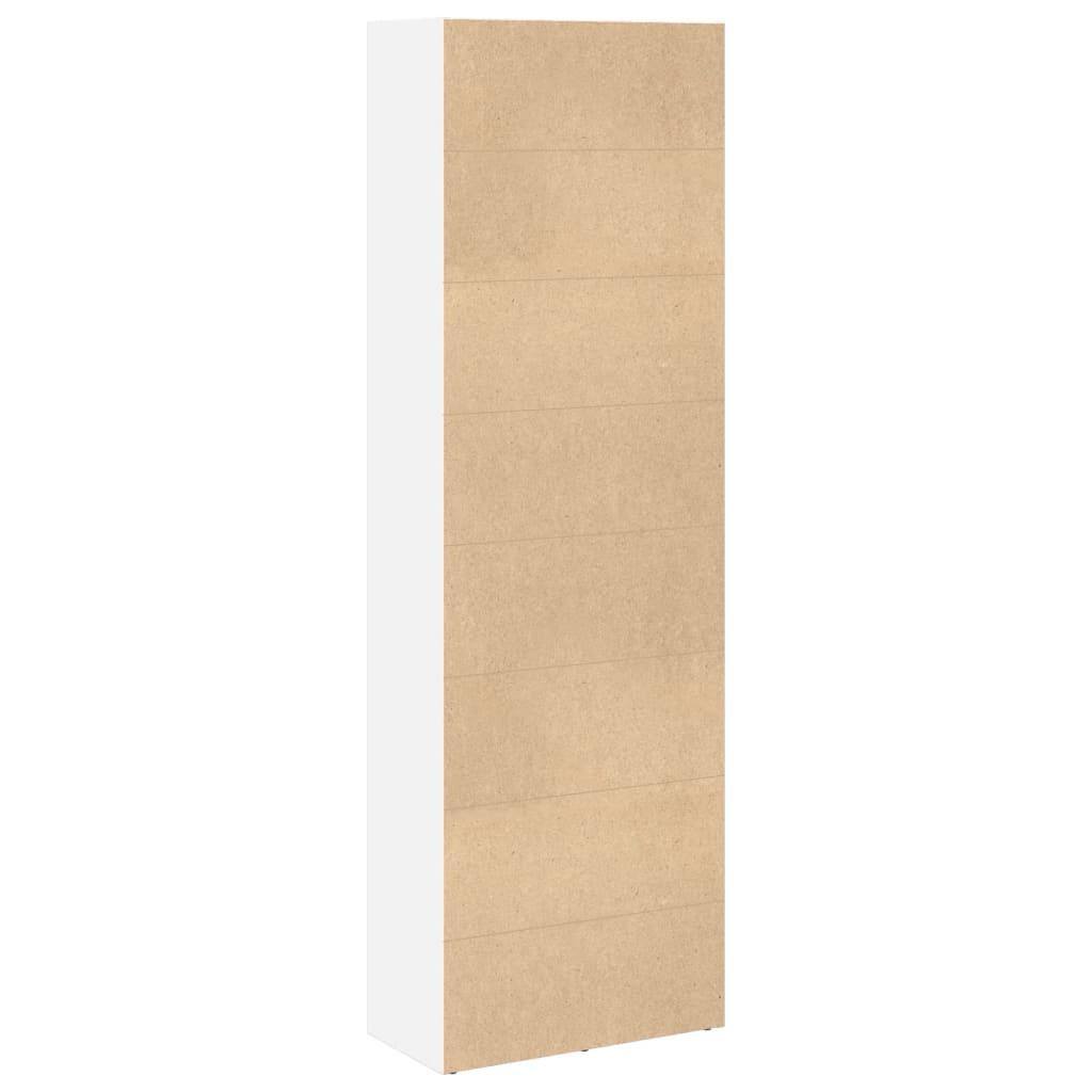 Bookcase 60x30x189 cm Engineered Wood White