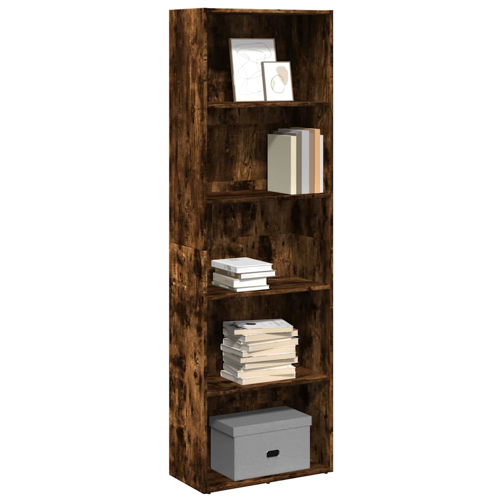 Bookcase 60x30x189 cm Engineered Wood Smoked oak