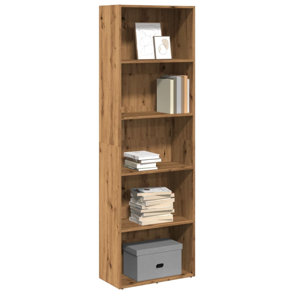 Bookcase 60x30x189 cm Engineered Wood Artisian oak