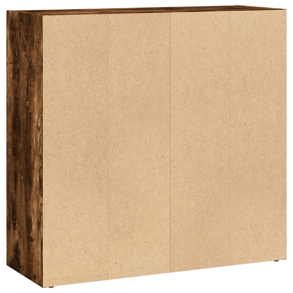 vidaXL Bookcase Smoked Oak 80x30x77 cm Engineered Wood 5